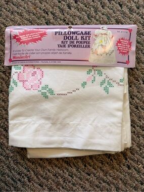 Vintage WonderArt Pillowcase Doll Craft Kit #1116 NEW NEVER BEEN OPEN